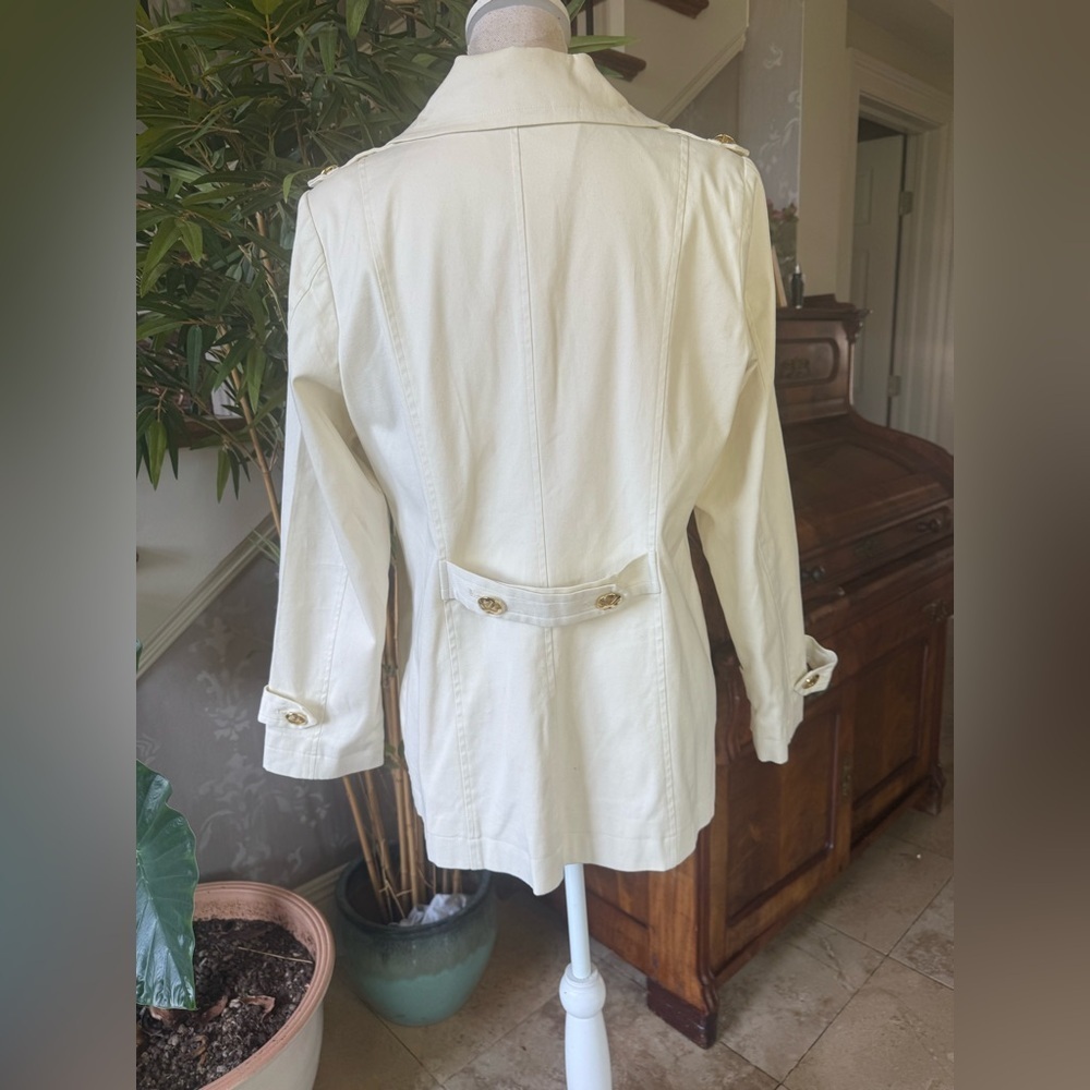 LINEA by LOUIS DELL’ OLIO ladies, off-white, long sleeve blazer, medium - Picture 8 of 16